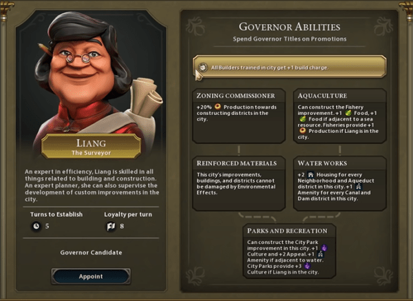 One of Civ 6's best governors for coastal cities
