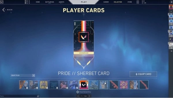 Player Cards in Valorant